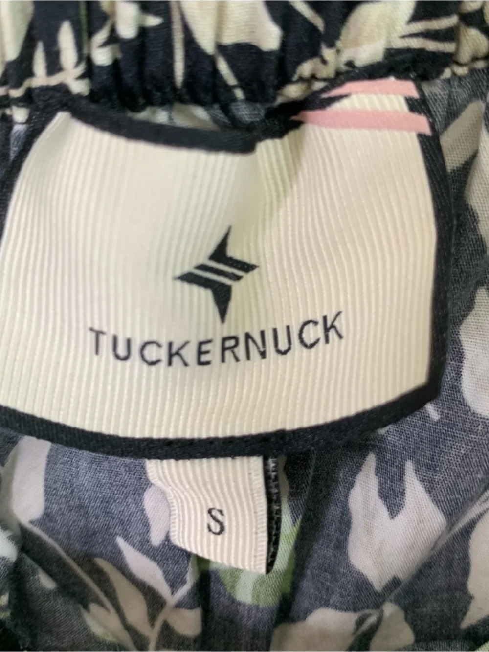 Tuckernuck Black Floral Verdant Iris Cece midi Skirt Small